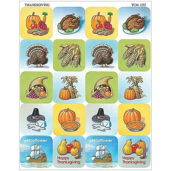 Learning Materials Thanksgiving Stickers TEACHER CREATED RESOURCES