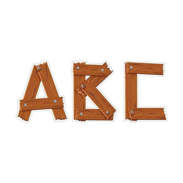 Timber Punchout Uppercase Letters