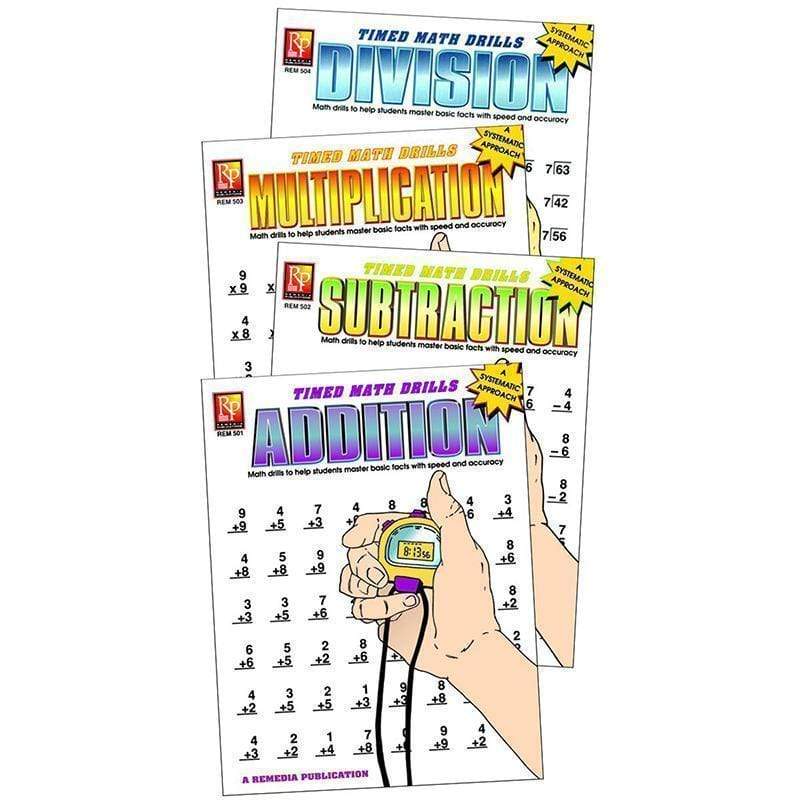 Timed Math Drills 4 Set Books