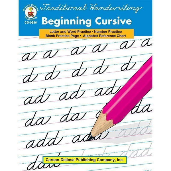 Learning Materials Traditional Handwriting Beginning CARSON DELLOSA