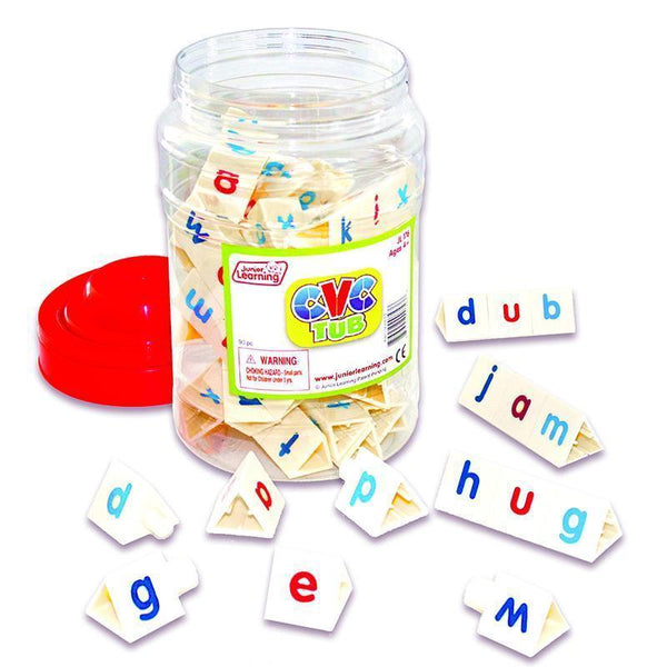 Learning Materials Tri Blocks Cvc Tub Set Of 90 JUNIOR LEARNING