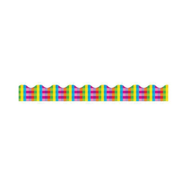 Learning Materials Trimmer Rainbow Plaid TREND ENTERPRISES INC.