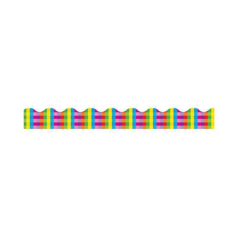 Learning Materials Trimmer Rainbow Plaid TREND ENTERPRISES INC.