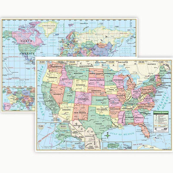Us & World Wall Maps