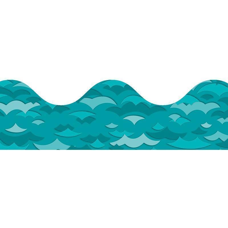 Learning Materials Waves Scalloped Border CARSON DELLOSA