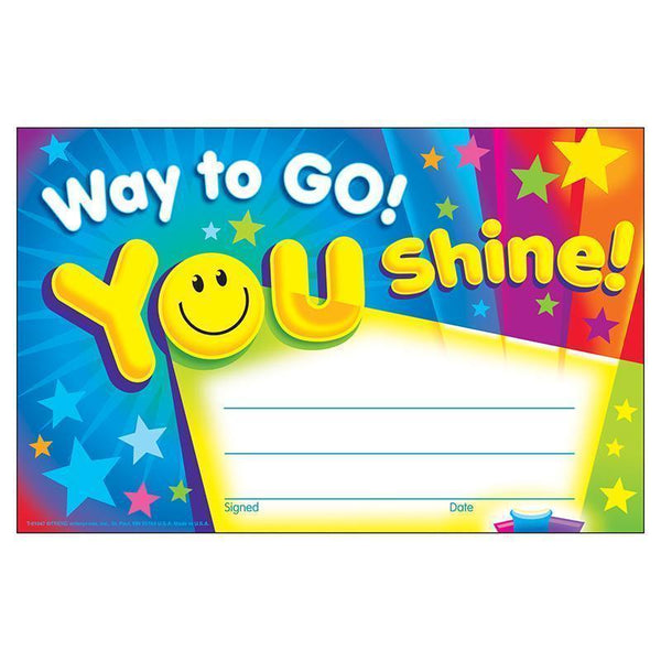 Learning Materials Way To Go You Shine Recognition TREND ENTERPRISES INC.