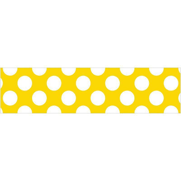 Yellow W Polka Dot Straight Borders
