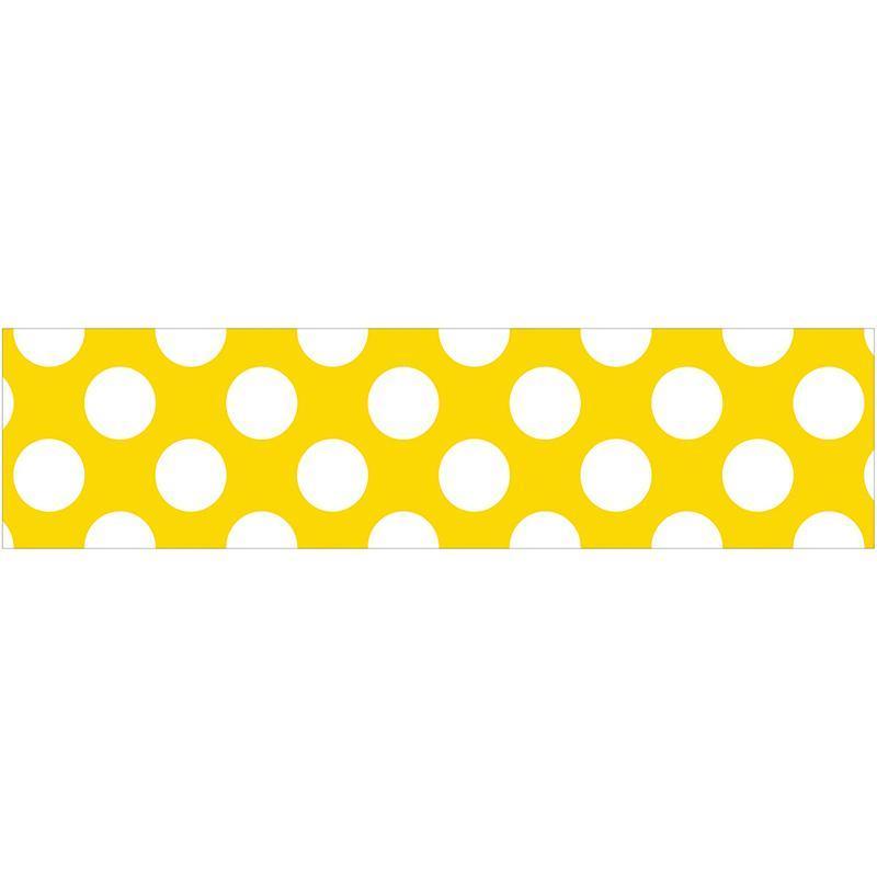 Yellow W Polka Dot Straight Borders