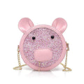 Cartoon Piggy Design Chic Metal Chain Round Bag