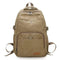 Leather Bags Simple Solid Color Stone-washed Design Good Quality Backpack TIY