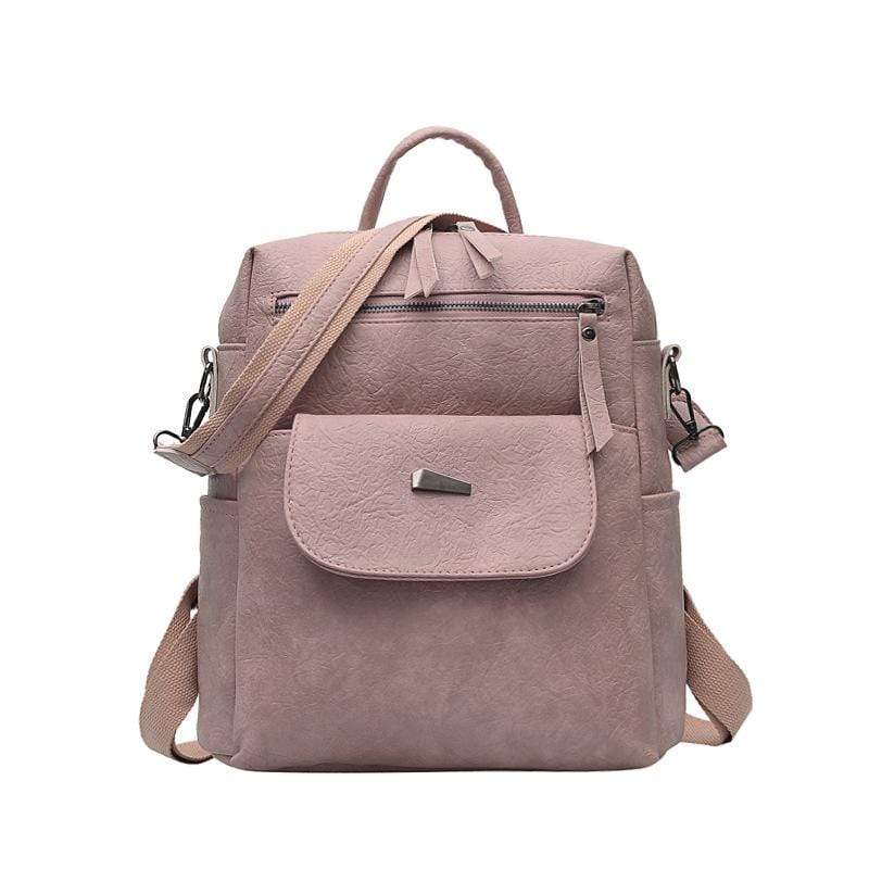 Leather Bags Solid Color College Girl New Arrival Soft PU Backpack TIY