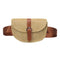 Leather Bags Summer Natural Style Woven Pattern Contrast Waist Pack TIY
