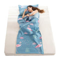 Travel Sleep Sack Cotton Flamingo Printed Hotel Lightweight Sleeping Bag