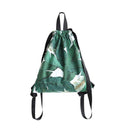 Tropical Leaves Print Lightweight Drawstring Backpack