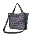 Unique Geometric Diamond Design Women Elegant Laser Tote Bag