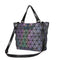 Unique Geometric Diamond Design Women Elegant Laser Tote Bag