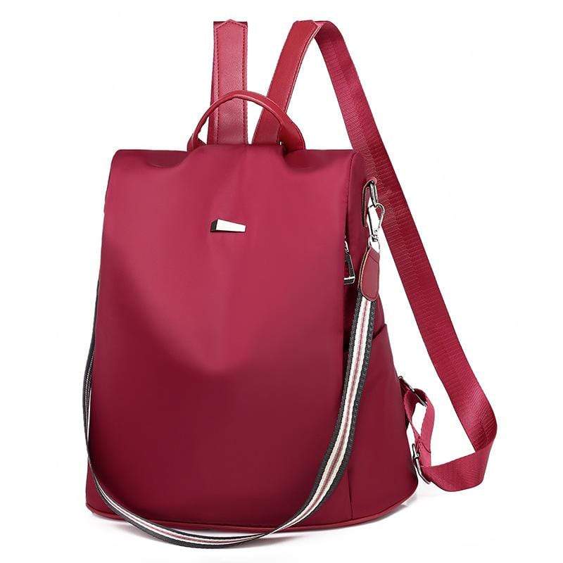 Leather Bags Unique Stripes Pattern Woven Strap Women Solid Color Canvas Backpack TIY