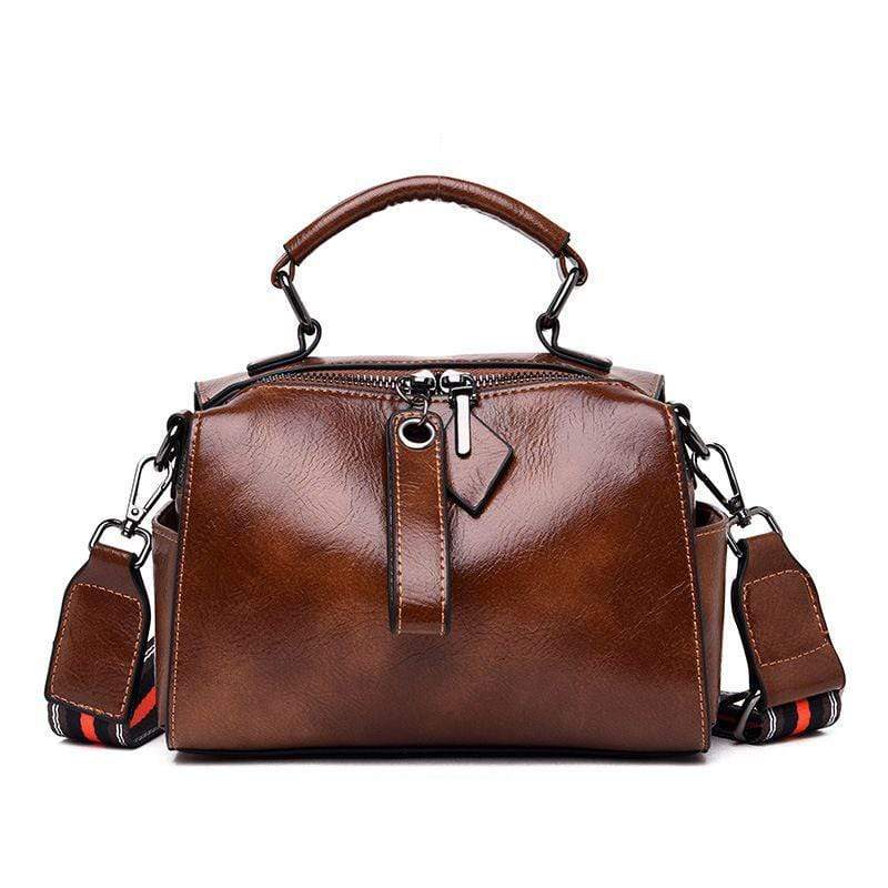 Leather Bags Vintage Pattern Women Casual Large Capacity PU Doctor Bag TIY