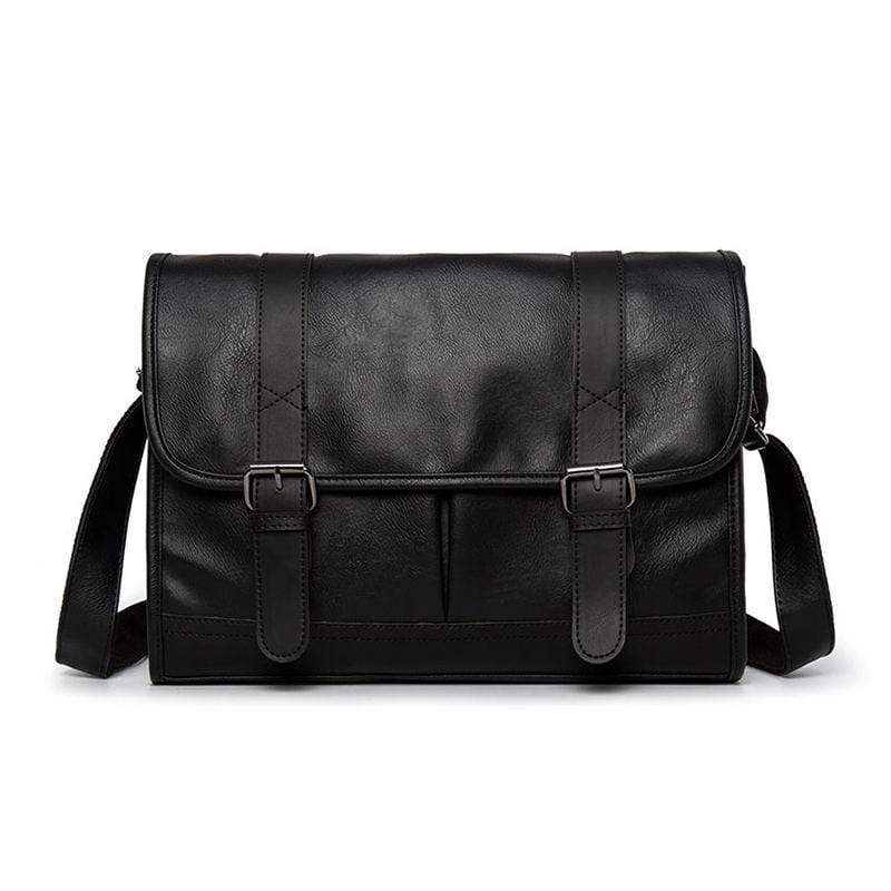 Leather Bags Vintage Style Single Strap PU Leather Casual Travel Business Briefcase TIY