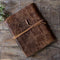 Leather Bound Journal Rustic Style Guest Book Chocolate Brown (Pack of 1)-Wedding Reception Accessories-JadeMoghul Inc.