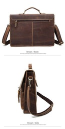 Leather Briefcases Handbags Computer Bags Man Shoulder Messenger Bag Men Business Men Briefcase-9033A3black-China-JadeMoghul Inc.