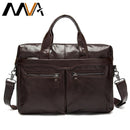 Leather Briefcases men laptop male messenger bag Men's Genuine leather shoulder bags briefcase-9005black-China-JadeMoghul Inc.