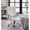 Leather, Contemporary Executive High-Back Chair, White-Armchairs and Accent Chairs-WHITE-PLYWOOD-JadeMoghul Inc.