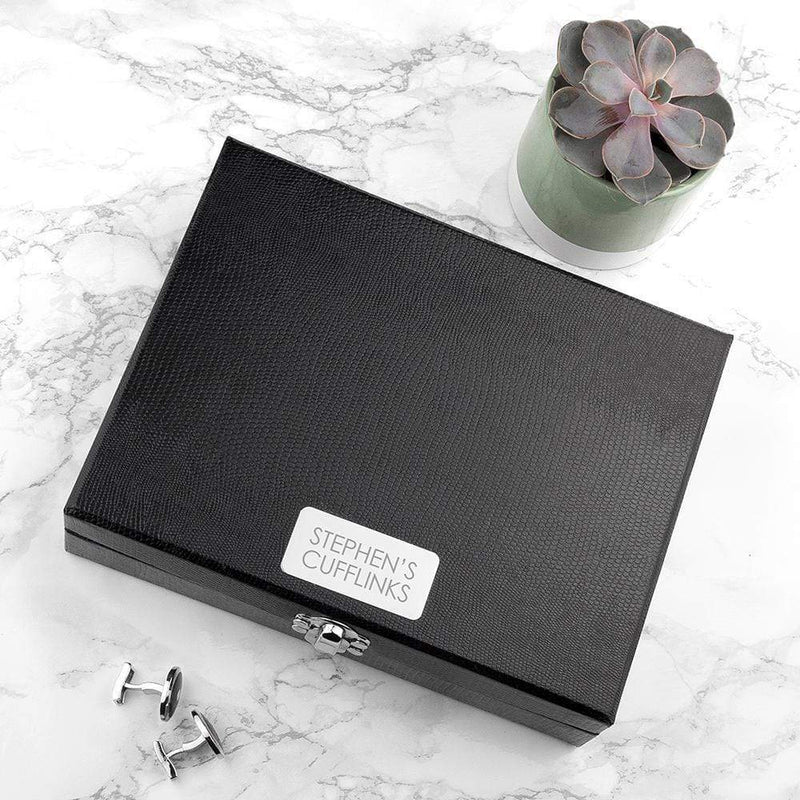 Leather Gifts & Accessories Personalised Gifts For Him 12 Compartment Cufflink Box Treat Gifts