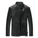 Leather Jacket For Men - Casual Slim Men Jacket-Black-S-JadeMoghul Inc.