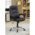 Leather & Mesh, Modern High-Back Executive Desk Chair, Black-Desks and Hutches-BLACK-FABRIC-JadeMoghul Inc.
