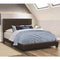 Leather Upholstered California King Size Platform Bed, Brown-Bedroom Furniture-Brown-Leather and Wood-JadeMoghul Inc.