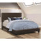 Leather Upholstered Eastern King Size Platform Bed, Brown-Bedroom Furniture-Brown-Leather and Wood-JadeMoghul Inc.