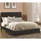 Leather Upholstered Full Size Platform Bed, Black-Bedroom Furniture-Black-Leather and Wood-JadeMoghul Inc.