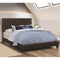 Leather Upholstered Full Size Platform Bed, Brown-Bedroom Furniture-Brown-Leather and Wood-JadeMoghul Inc.
