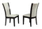 Leather Upholstered Side Chair With Long Back, White and Black, Set Of 2-Accent Chairs-White and Black-PU leather Wood-JadeMoghul Inc.