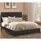 Leather Upholstered Twin Size Platform Bed, Black-Bedroom Furniture-Black-Leather and Wood-JadeMoghul Inc.