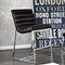 Leatherette Counter Height Chair with Channel Tufting Details and Metal Frame, Black and Silver-Bar Chairs-Black and Silver-Faux Leather and Steel-JadeMoghul Inc.