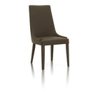 Leatherette Dining Chairs With Wooden Legs Set of 2 Dark Umber Brown-Dining Chairs-Brown-Wood-JadeMoghul Inc.