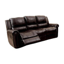 Leatherette Recliner Sofa, Brown-Sofas-Brown-Top Grain Leather-JadeMoghul Inc.