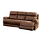 Leatherette Sofa With 2 Recliners, Brown-Sofas-Brown-Leatherette-JadeMoghul Inc.