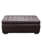 Leatherette Tufted Trunk with Lift Top Storage Space and Wooden Feet, Mocha Brown-Cabinet and Storage Chests-Brown-Faux Leather and Wood-JadeMoghul Inc.