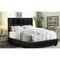 Leatherette Upholstered Queen Size Wooden BED IN BOX, Black-Bedroom Furniture-Black-Faux Leather and Wood-JadeMoghul Inc.