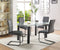 Leatherette Upholstered Side Chair with Metal Cantilever Base Support, Black, Set of Two-Accent Chairs-Black-Metal and Faux Leather-JadeMoghul Inc.