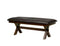 Leatherette Upholstered Wooden Bench, Dark Brown-Benches-Brown-Faux Leather and Solid Wood-JadeMoghul Inc.