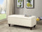 Leatherette Upholstered Wooden Bench with Tufted Lift Lid Seat Storage, Cream and Brown-Dining Benches-Cream and Brown-Faux Leather and Wood-JadeMoghul Inc.