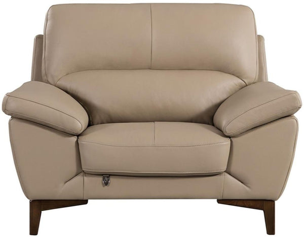 Leatherette Upholstered Wooden Chair with Bustle Back and Wooden Legs, Brown-Dining Chairs-Brown-Faux leather and wood-JadeMoghul Inc.