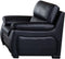Leatherette Upholstered Wooden Chair with Split Cushioned Back and Pillow Top Armrest, Black-Dining Chairs-Black-Wood, Faux Leather-JadeMoghul Inc.