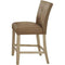 Leatherette Wooden Counter Height Chair, Set of 2, Brown and Antique White-Bar Chairs-Brown and White-Wood and Polyurethane-JadeMoghul Inc.