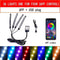 Led Car Foot Ambient Light With USB Cigarette Lighter Backlight Music Control App RGB Auto Interior Decorative Atmosphere Lights JadeMoghul Inc. 