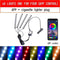 Led Car Foot Ambient Light With USB Cigarette Lighter Backlight Music Control App RGB Auto Interior Decorative Atmosphere Lights JadeMoghul Inc. 